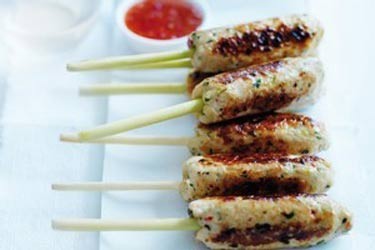 Chicken and lemongrass skewers