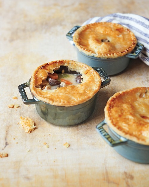 Chicken and mushroom potpies