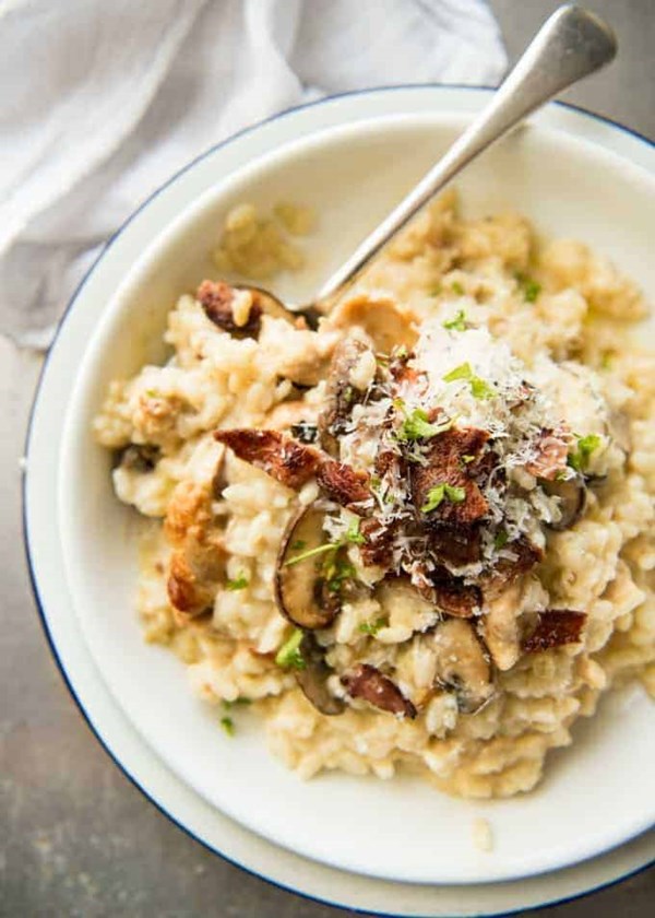 Chicken and mushroom risotto