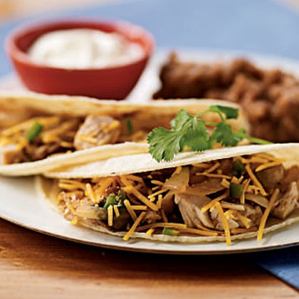 Chicken and mushroom tacos