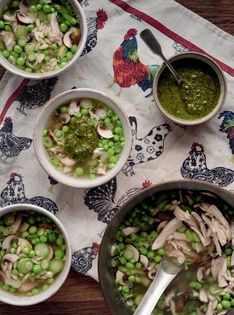 Chicken and orzo broth
