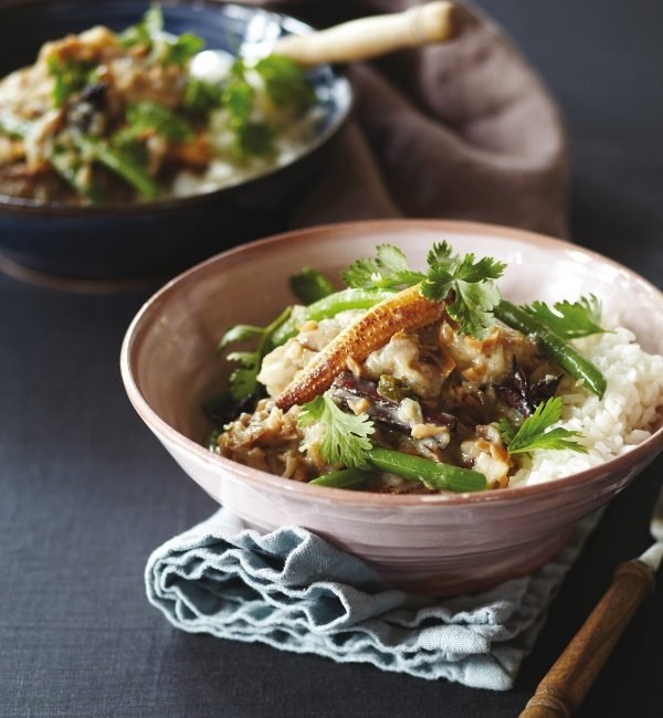Chicken and peanut coconut curry