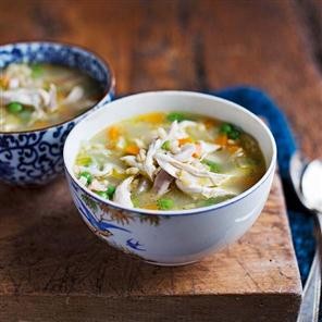Chicken and pearl barley broth (or my Granny's under-the-weather soup)