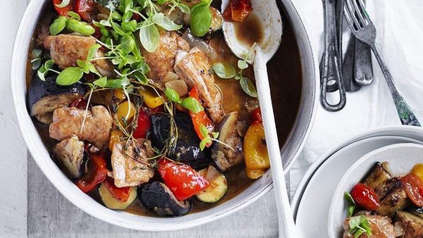 Chicken and ratatouille