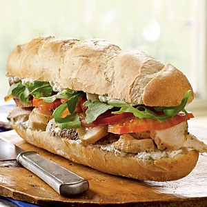 Chicken and Roquefort sandwiches