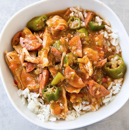 Chicken and sausage gumbo