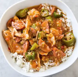 Chicken and sausage gumbo