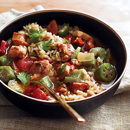 Chicken and sausage gumbo