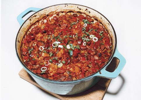Chicken and sausage jambalaya