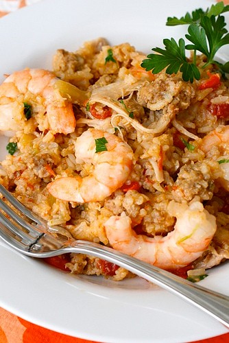 Chicken and shrimp jambalaya