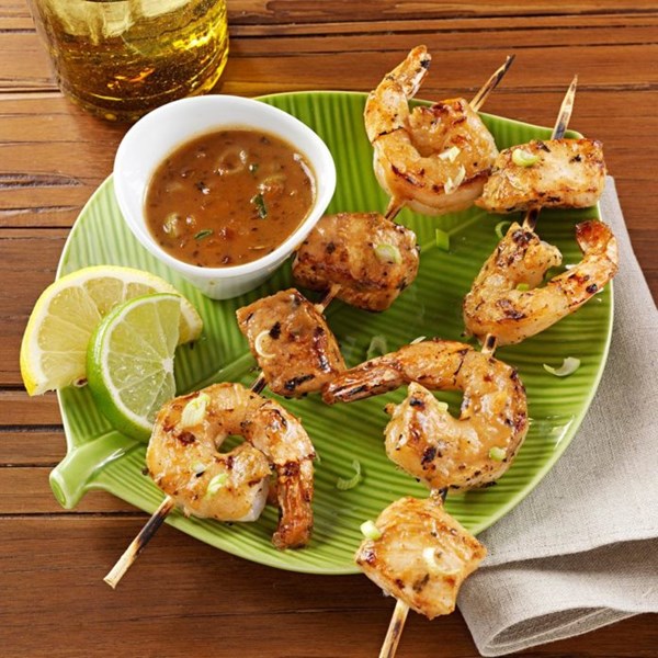 Chicken and shrimp satay