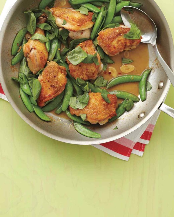 Chicken and snap peas