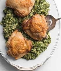 Chicken and spinach gratin