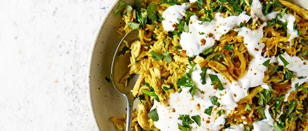 Chicken and spinach pilaf