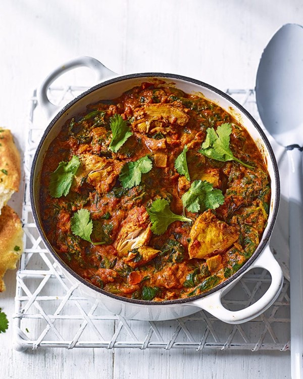 Chicken and spinach tikka masala