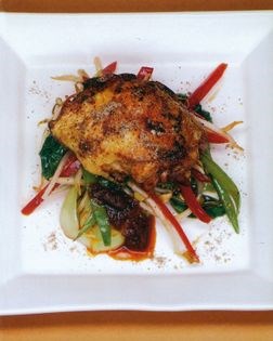 Chicken and stir-fried chilli vegetables