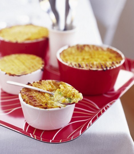 Chicken and sweetcorn pie