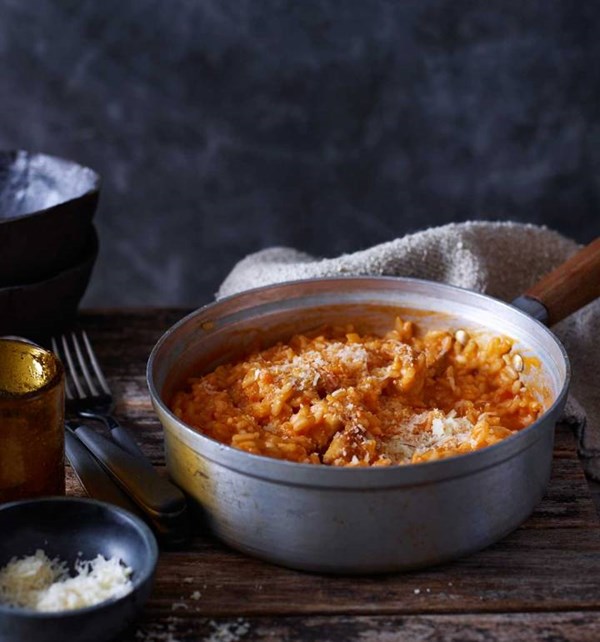 Chicken and tomato risotto