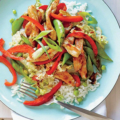Chicken and vegetable stir-fry