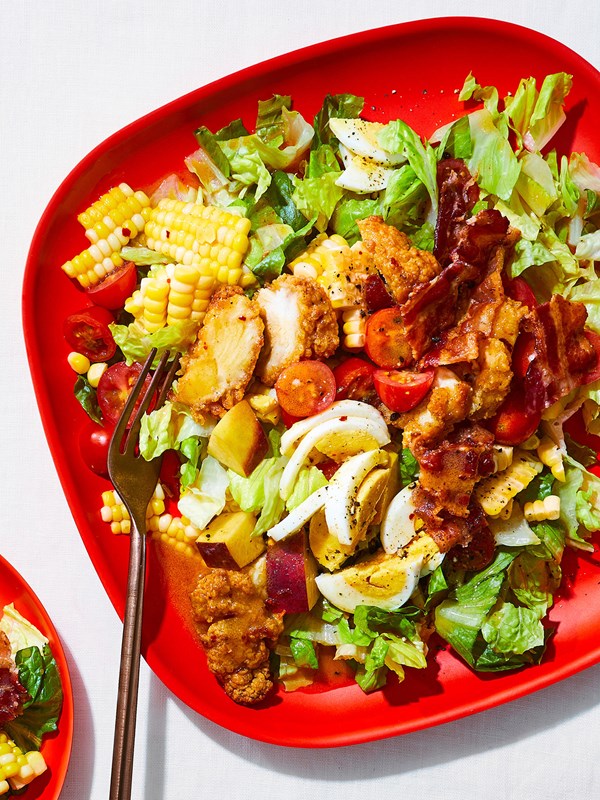 Chicken and waffles Cobb salad