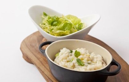 Chicken and watercress risotto