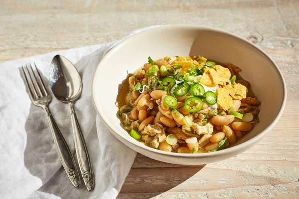 Chicken and white bean chilli