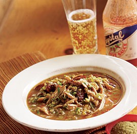 Chicken-andouille filé gumbo