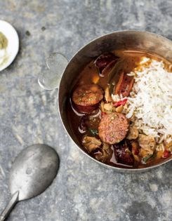 Chicken-andouille gumbo