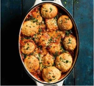 Chicken arrabbiata stew & Parmesan dumplings