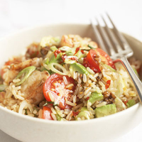 Chicken, avocado and brown rice salad