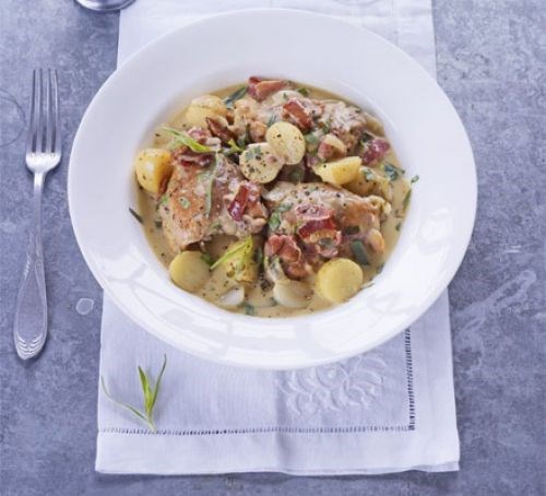Chicken, bacon & potato stew