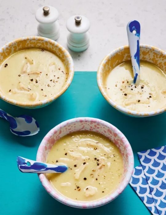 Chicken, bacon and leek soup