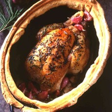 Chicken baked with 30 cloves of garlic