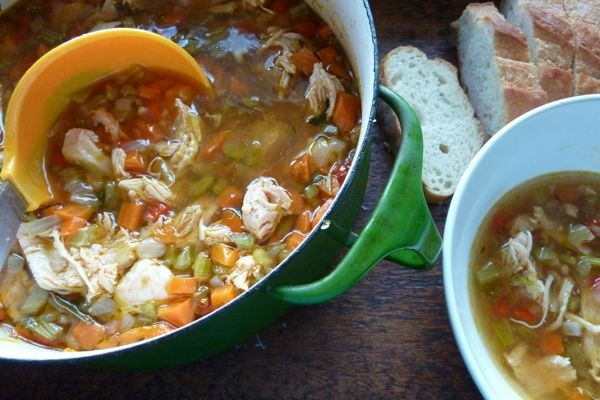 Chicken barley soup