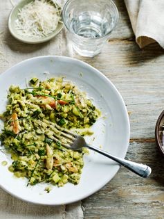 Chicken, basil pesto & courgette risotto