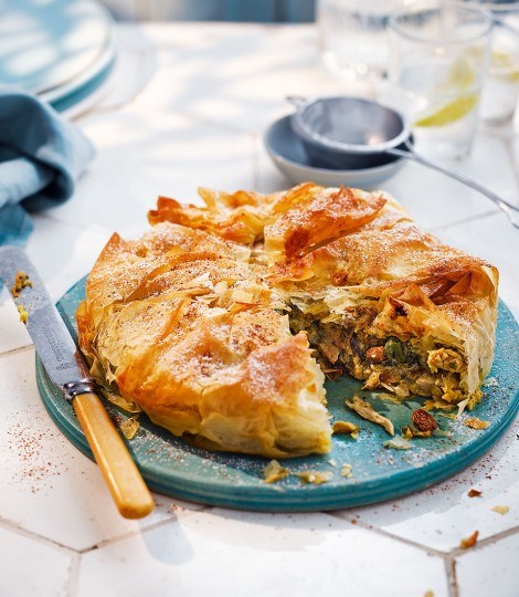 Chicken basteeya from Marrekech, Morocco