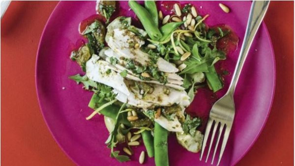 Chicken, bean and potato salad