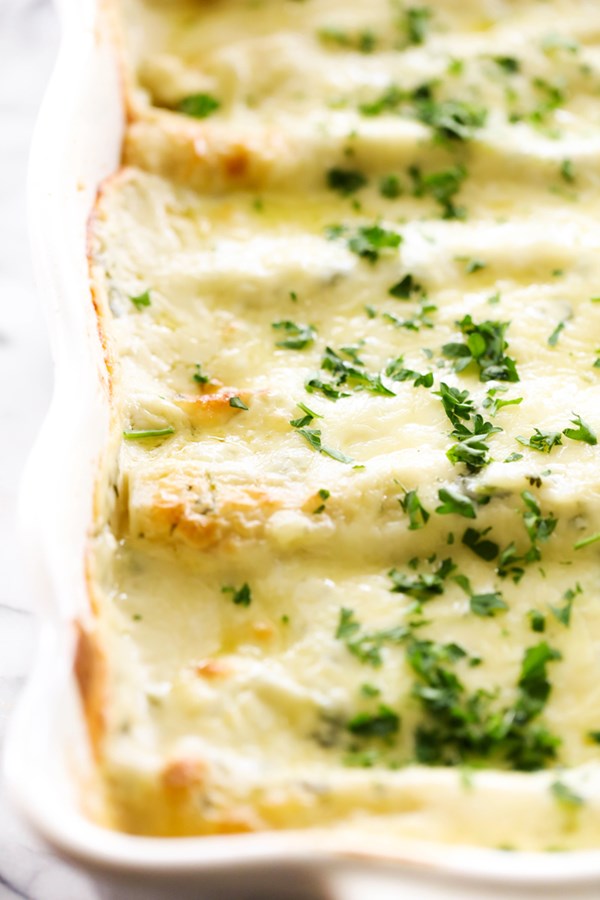 Chicken blanco enchiladas