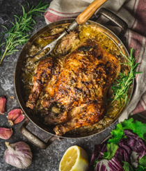 Chicken braised in milk