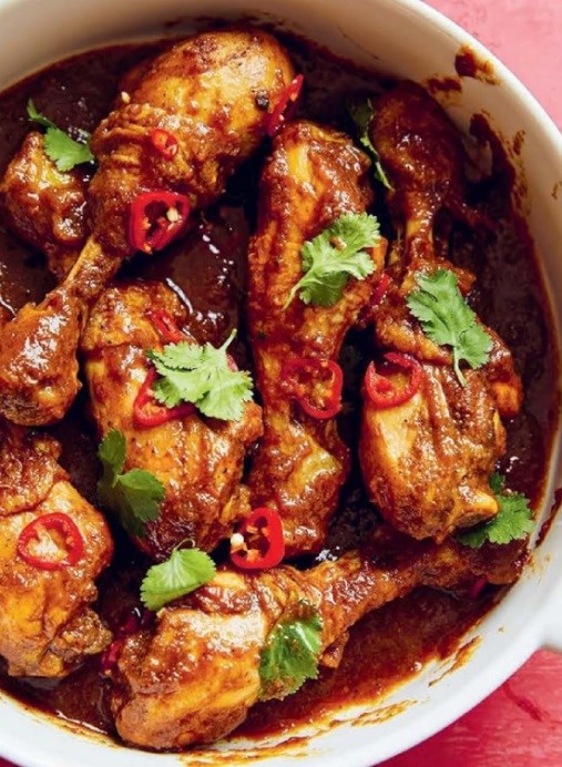 Chicken braised in tamarind and coriander 