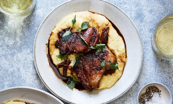 Chicken braised in two vinegars