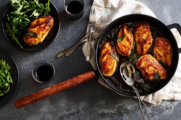 Chicken breast with fresh sage