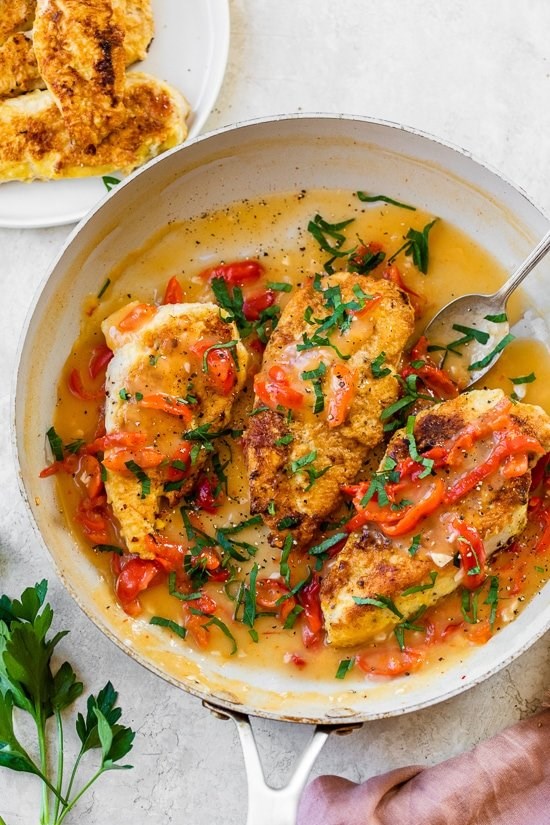 Chicken breast with hot cherry peppers