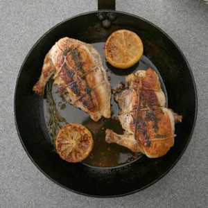 Chicken breasts stuffed with raclette, herbs, and prosciutto