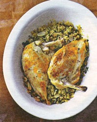 Chicken breasts with baked couscous