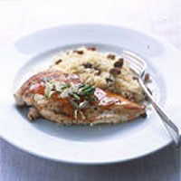 Chicken breasts with harissa