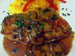 Chicken breasts with herbes de Provence and mushrooms