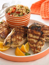 Chicken breasts with tarragon-mustard paste