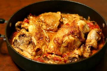 Chicken cacciatore (Hunter style chicken)