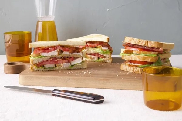 Chicken Caesar club sandwich